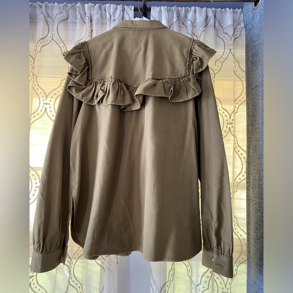 EUC - Pilcro Ruffle Top - Picture 2 of 4